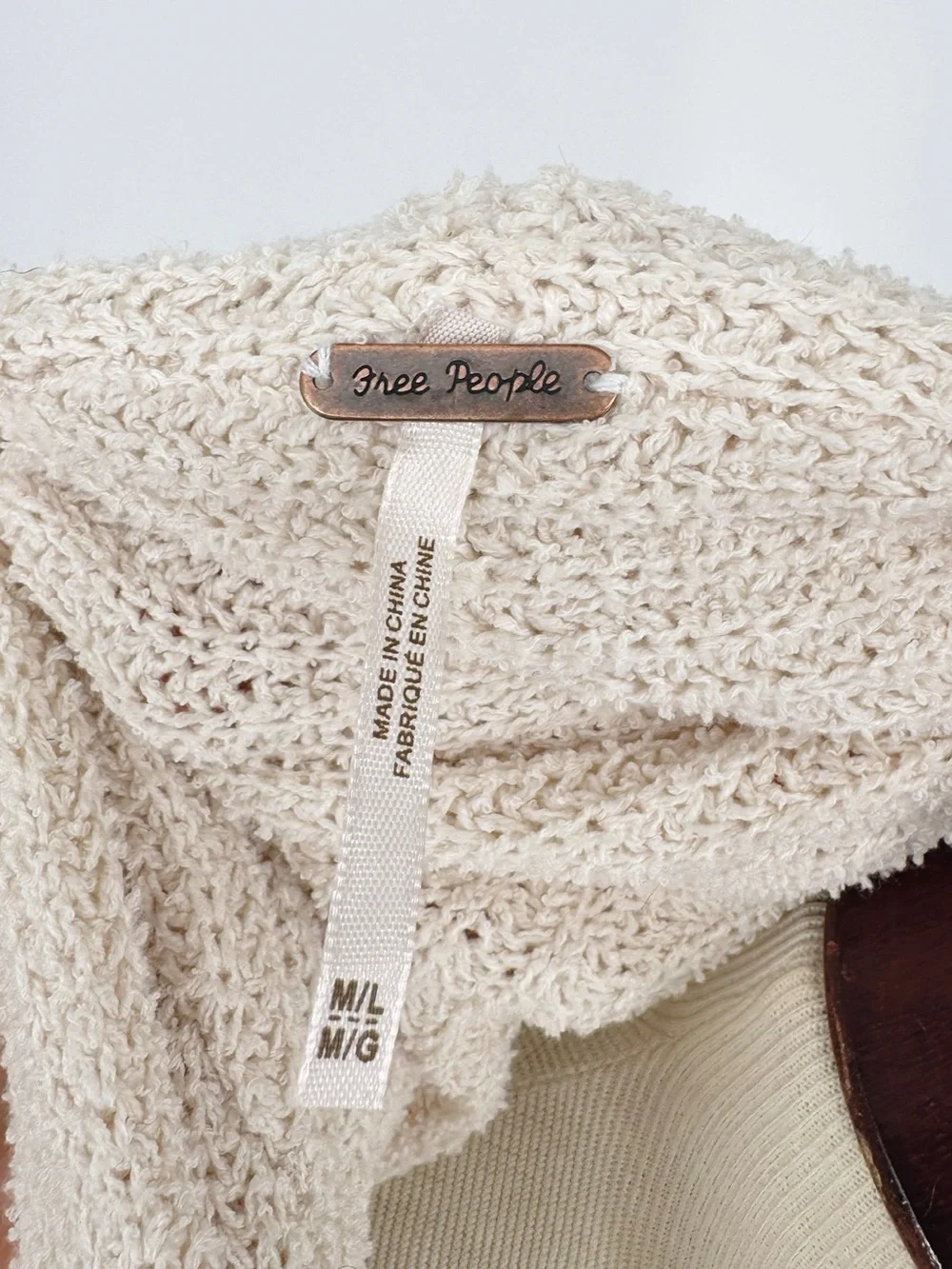 Free People Low Tide Cardigan Cream M/L